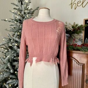 Papaya Blush Pink Knit Top